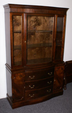 bow front mahogany china cabinet