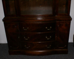 bow front mahogany china cabinet