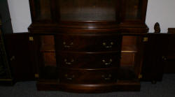 bow front mahogany china cabinet