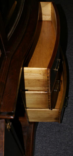 bow front mahogany china cabinet