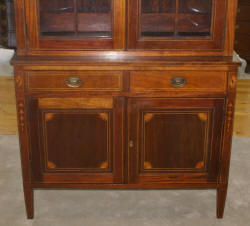 mahogany inlaid antique china cabinet