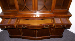 Fancher banded inlaid mahogany china cabinet