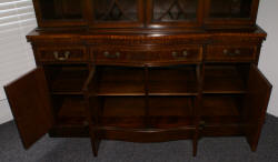 Fancher banded inlaid mahogany china cabinet