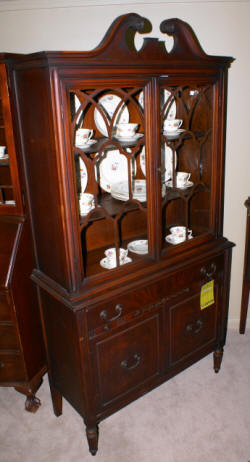 antique mahogany china cabinet