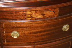 inlaid antique mahogany china cabinet