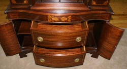 inlaid antique mahogany china cabinet