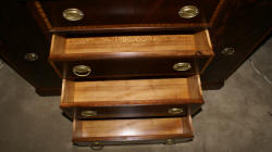 Banded inlaid mahogany china cabinet