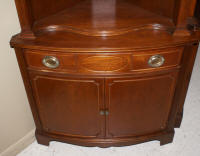 Thomasville Mahogany open corner cabinet