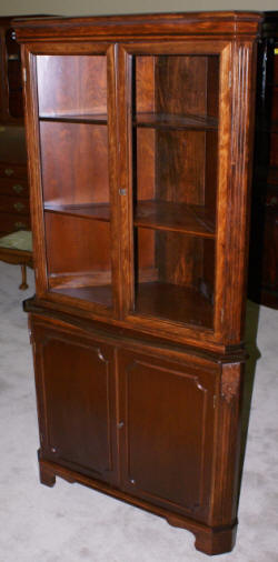 mahogany corner cabinet