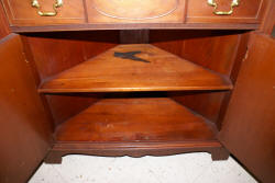 One door mahogany corner cabinet