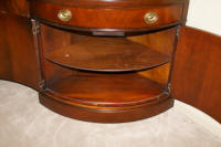 Matched pair of Drexel mahogany corner cabinets