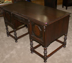 Antique walnut 1930s William and Mary desk