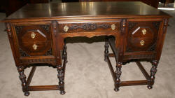 Antique walnut 1930s William and Mary desk