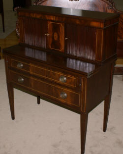 Maddux mahogany desk with tambour doors