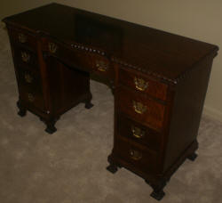 Antique rope carved walnut desk