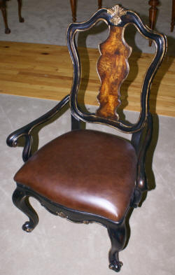 image of set of 12 mahogany dining room chairs
