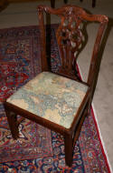 set of 6 Chippendale mahogany dining room chairs
