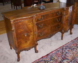 Signed Batesville walnut dining room suite