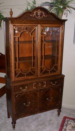 walnut complete antique dining room suite