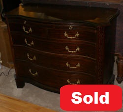 mahogany serpentine front antique dresser