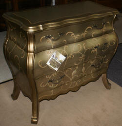 pulaski furniture company painted bombe chest