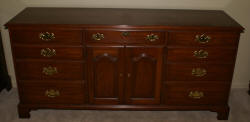 Henkel Harris solid wild black cherry dresser finish #24