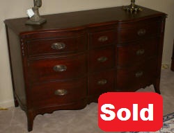 mahogany double dresser