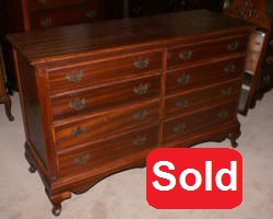 Queen Anne mahogany double dresser