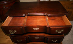 Kindel solid mahogany Chippendale block front dresser