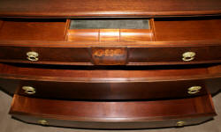 Berkey and Gay walnut inlaid antique dresser