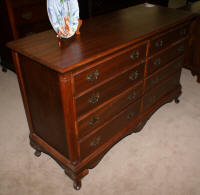 Queen Anne mahogany double dresser