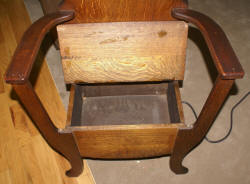 image of solid oak antique hall tree