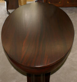 empire revival solid mahogany oval library table