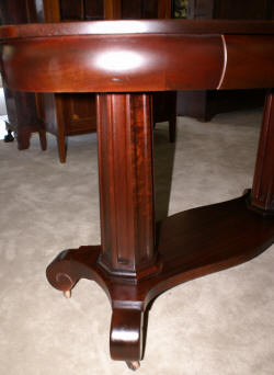 empire revival solid mahogany oval library table