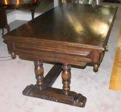 jonathan charles oak library table