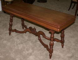 walnut antique library table