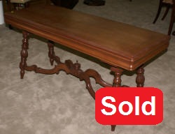 walnut antique library table