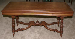 walnut antique library table