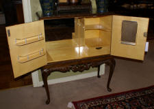 mahogany antique liquor cabinet