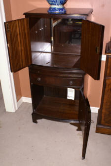 mahogany antique liquor cabinet