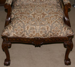 mathced pair of chippendale arm chairs