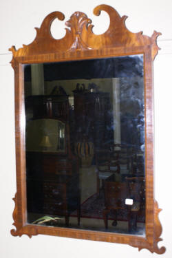 antique mahogany chippendale mirror