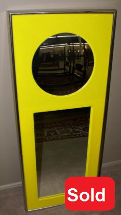 Vintage Retro carvers guild yellow mirror 