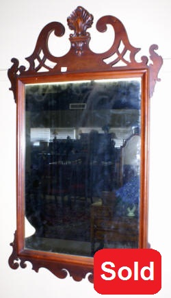 antique mahogany chippendale mirror