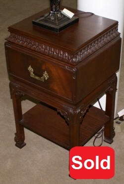 one drawer chinese chippendale night stand