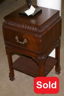 one drawer chinese chippendale night stand