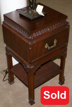 One drawer Chinese Chippendale night stand