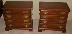 Henkel Harris solid wild black cherry finish #24 matched pair of night stands