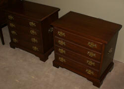 Henkel Harris solid wild black cherry finish #24 matched pair of night stands