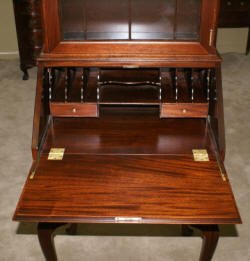 solid mahogany queen anne petite secretary desk